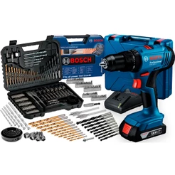 Parafusadeira E Furadeira Impacto Bateria 18v Bosch Gsb 183-li Maleta C/ Kit Brocas E Bits 103 Peças