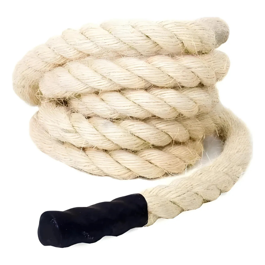 Corda Sisal 38mm 8 Mts Naval Exércicio Funcional Rope Climb Corda Sisal 38mm 8 Mts Naval Exércicio