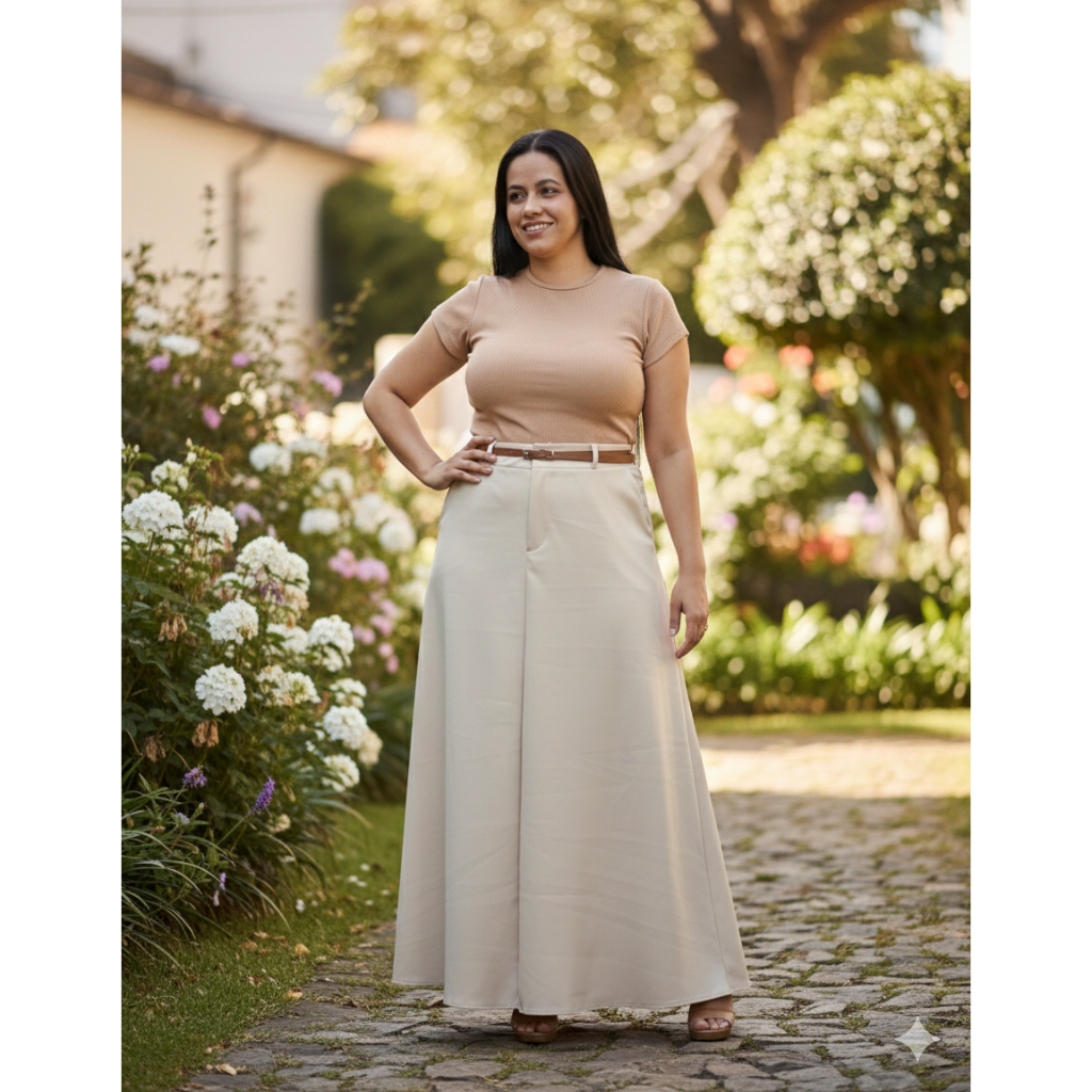 SAIA DE  ALFAIATARIA ACOMPANHA UM CINTO