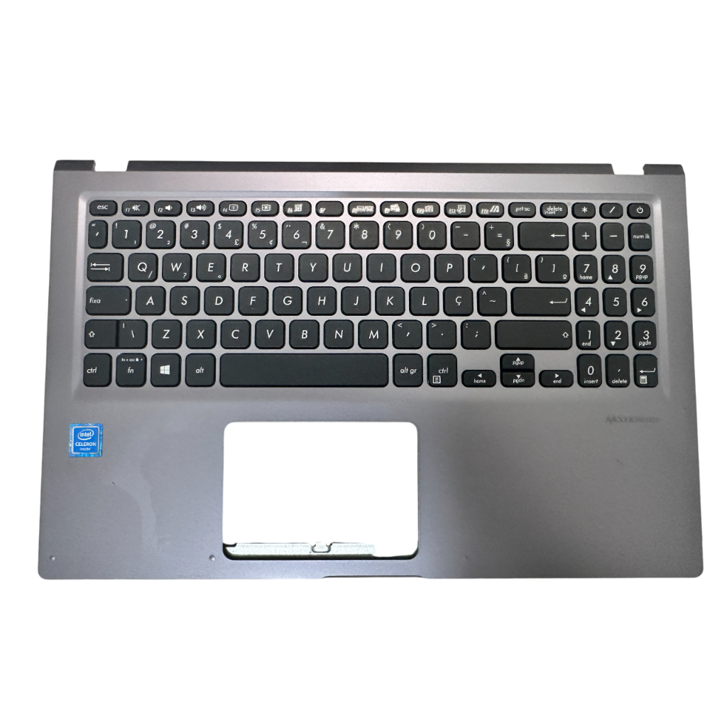 Carcaça Superior Com Teclado Sem Mouse Notebook Asus X515m Cinza