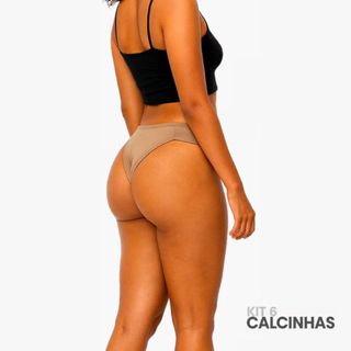 Kit 6 Calcinhas Feminina Dilady Bombom Forro em Algodão Tanga Cintura Média Confortável Dia a Dia em Oferta na Shopee