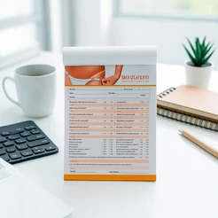 1 Ficha Anamnese de Bronzeamento Bloco com 100 Fls - 14,8x21cm