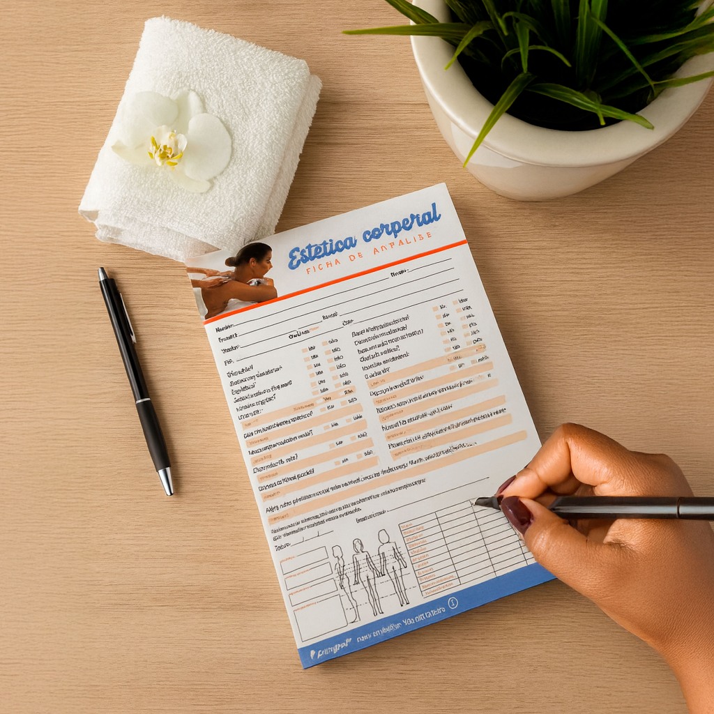 1 Ficha Anamnese de Estetica Corporal Bloco com 100 Fls - 14,8x21cm em Oferta na Shopee