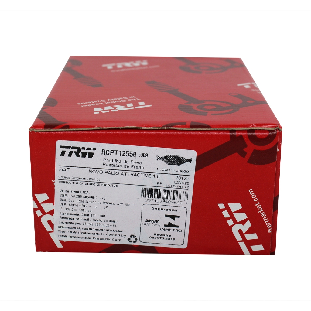 Jogo Pastilha Freio FIAT UNO 1.4 2010 2011 2012 2013 2014 2015 2016 2017 Original Trw em Oferta na Shopee