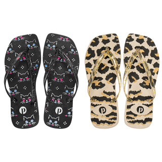 Combo 1 e 2 Pares Chinelo Feminino Confortável Macio