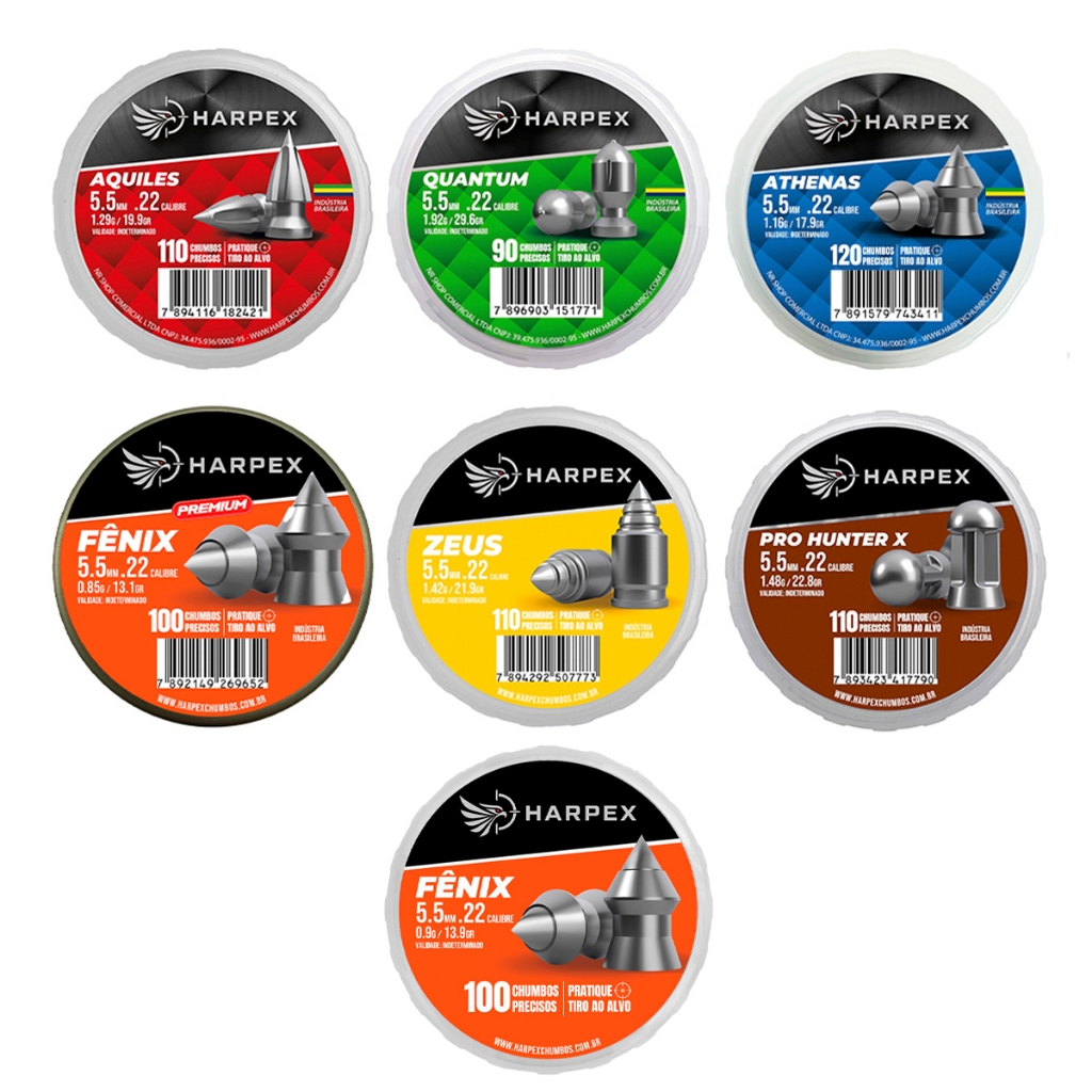 Kit 7 Chumbinhos 5.5mm - Harpex em Oferta na Shopee