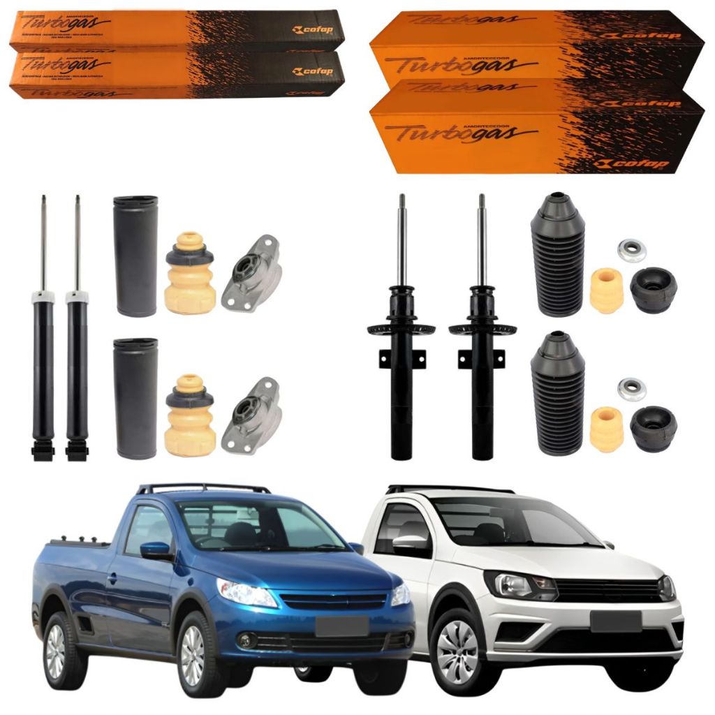 KIT 4 AMORTECEDOR SAVEIRO G5 G6 G7 ORIGINAL COFAP + KITS