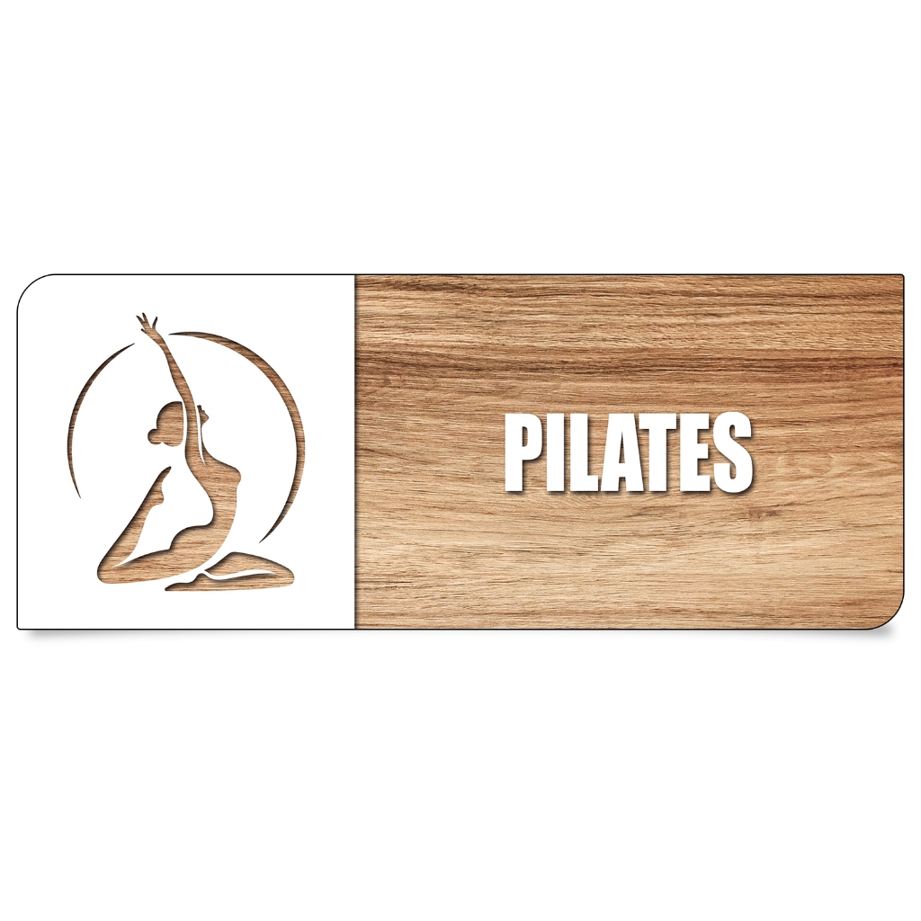 Placa de Identificação Pilates Academias, Clínicas de Fisioterapia, Estúdios