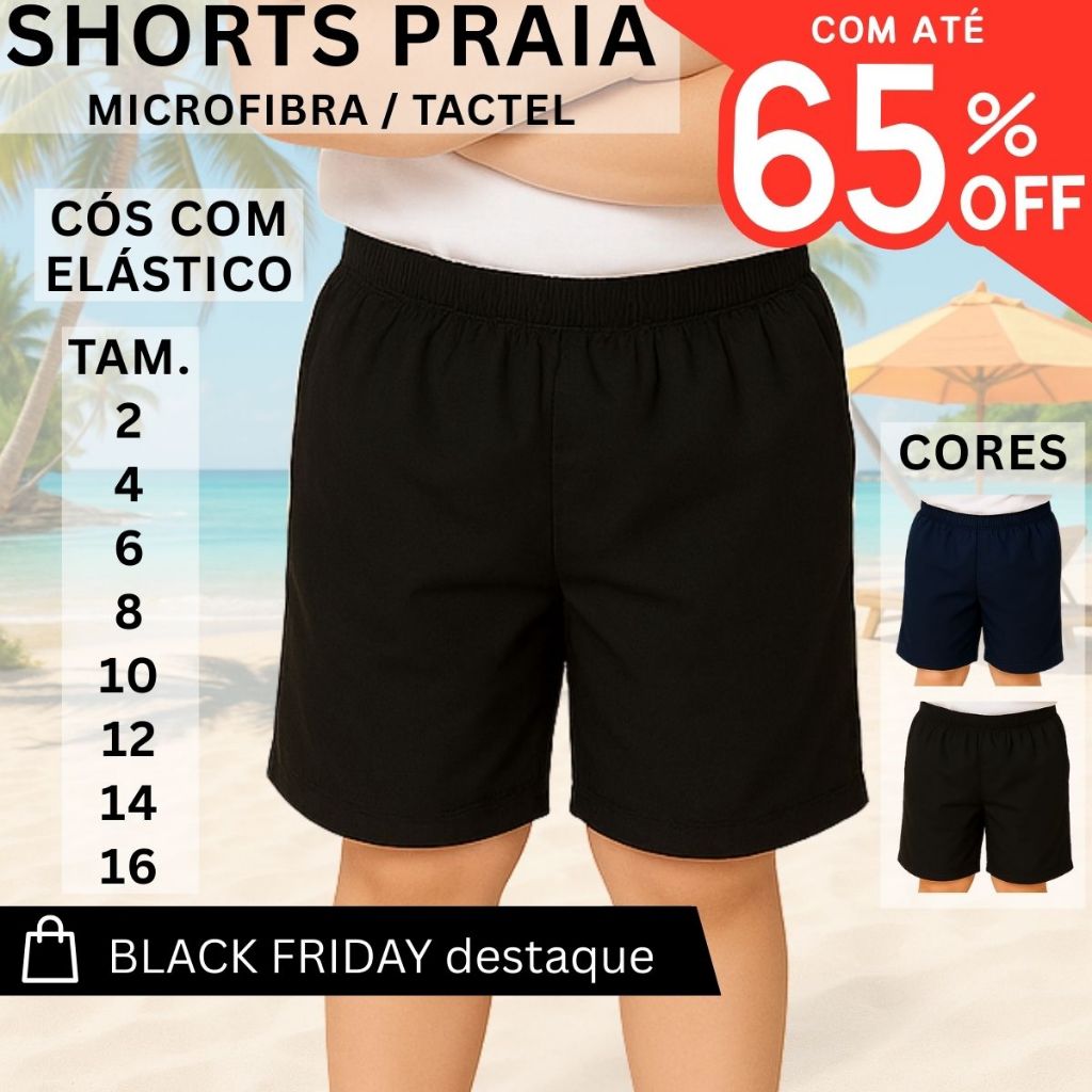 Bermuda Shorts Tactel Infantil Juvenil menino 2833-C1