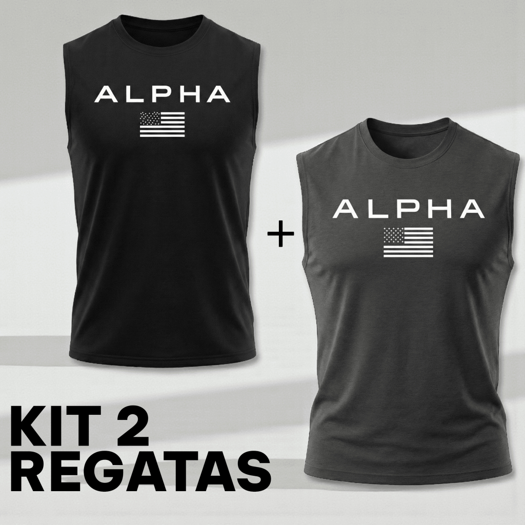 Kit com 2 Regatas Masculinas Dry Fit Academia Treino Esporte ENVIO RAPIDO em Oferta na Shopee