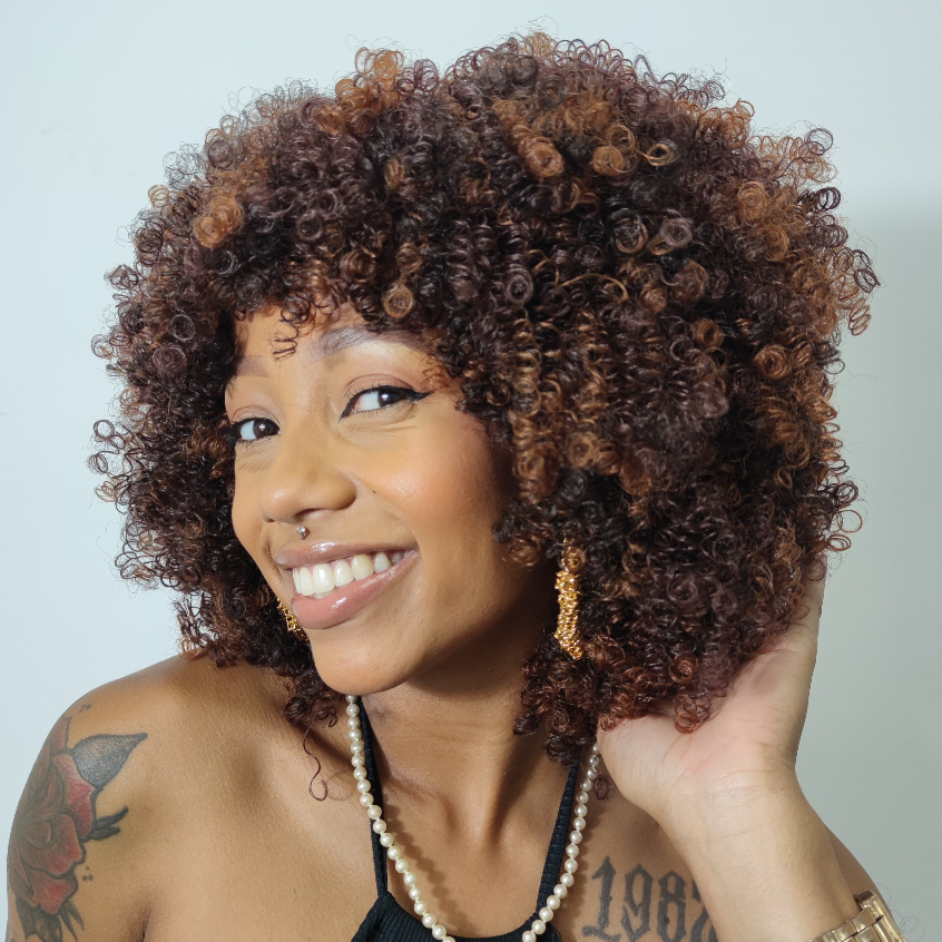 Peruca wig cabelo FUMMI cacheado cabelo curto - Fashion line