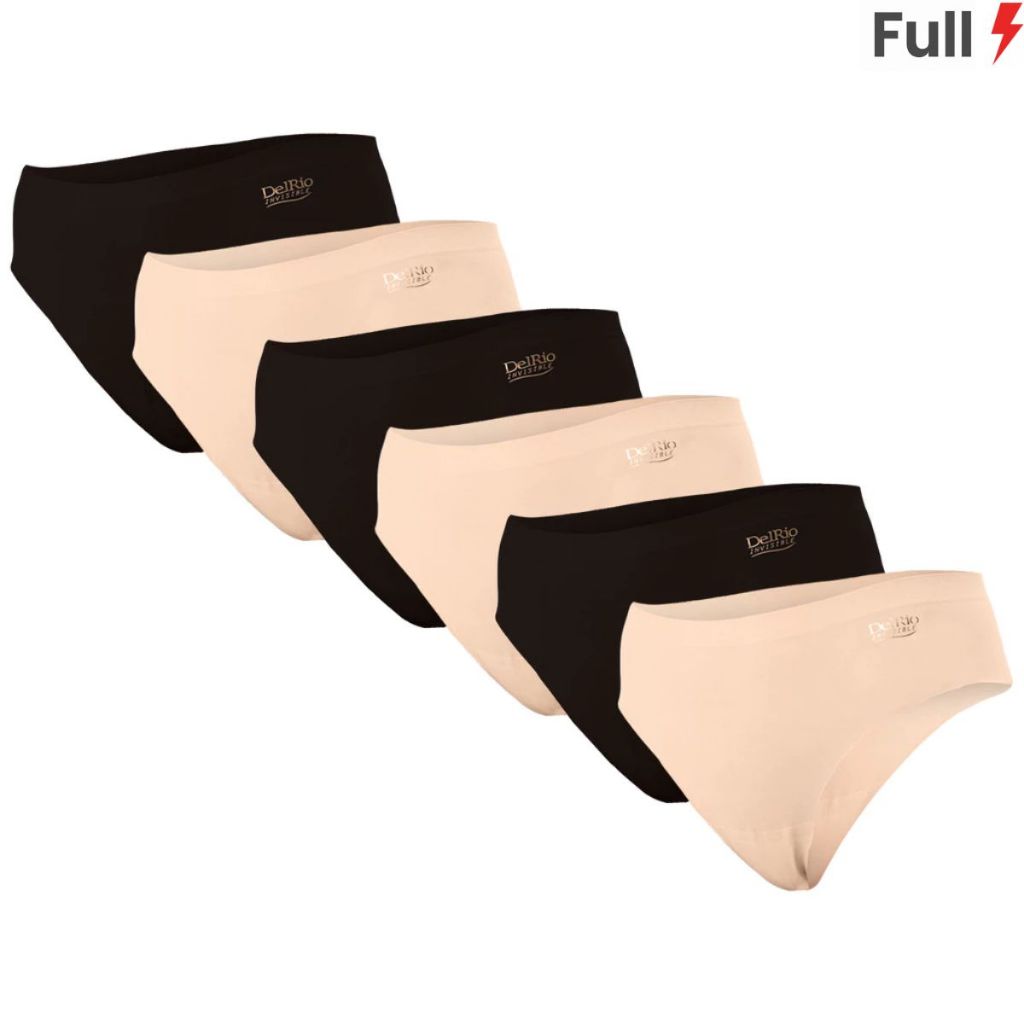 Kit Com 6 Calcinhas de Laser Cut Adulto Feminino Delrio em Oferta na Shopee