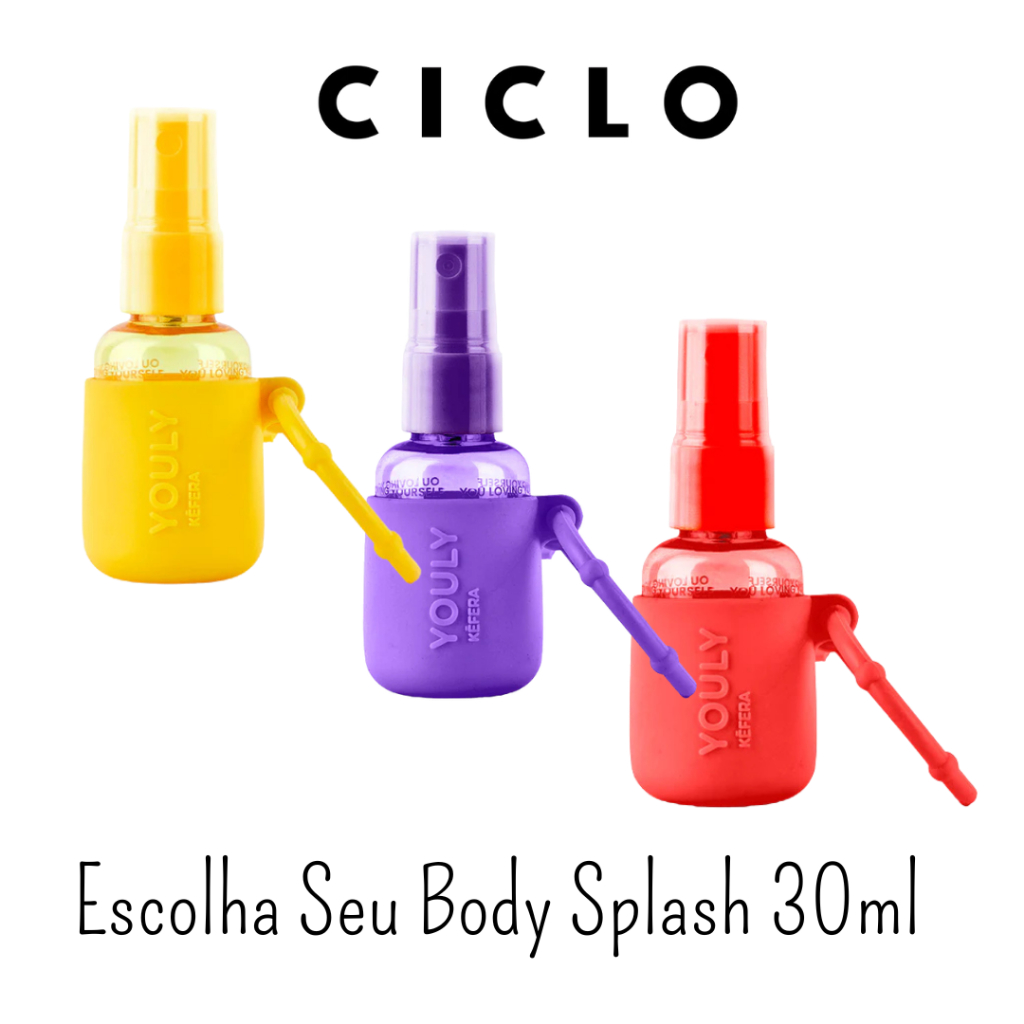 Body Splash Ciclo Youly By Kefera Escolha Sua Fragrancia - 30ml em Oferta na Shopee