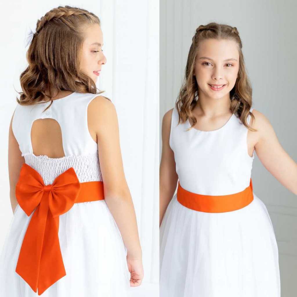 Faixa  e Laço Para Vestido Dama de Honra Infantil Festa Casamento Luxo Vermelho REF4196