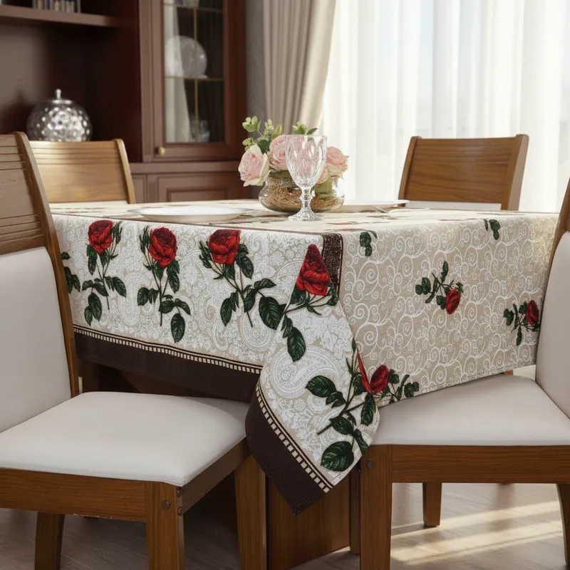 Toalha De Mesa 8 Cadeiras 2,50m x 1,45m Linhão Várias Estampas Algodão