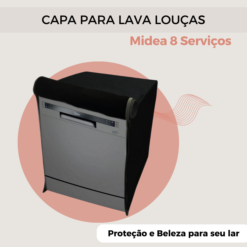 CAPA PARA LAVA LOUÇAS MIDEA 8 SERVIÇOS IMPERMEÁVEL FLEX em Oferta na Shopee