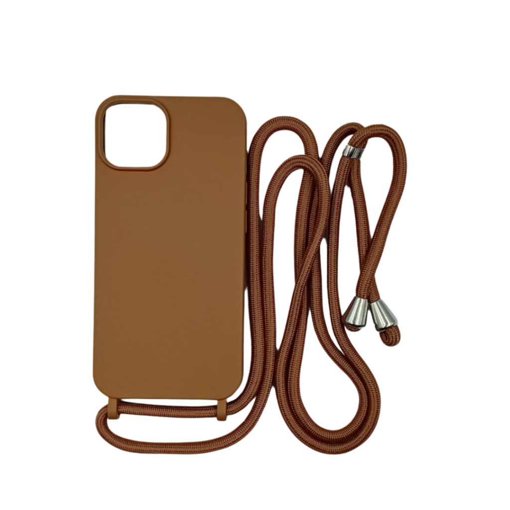 Capa com Alça para iPhone - Marrom