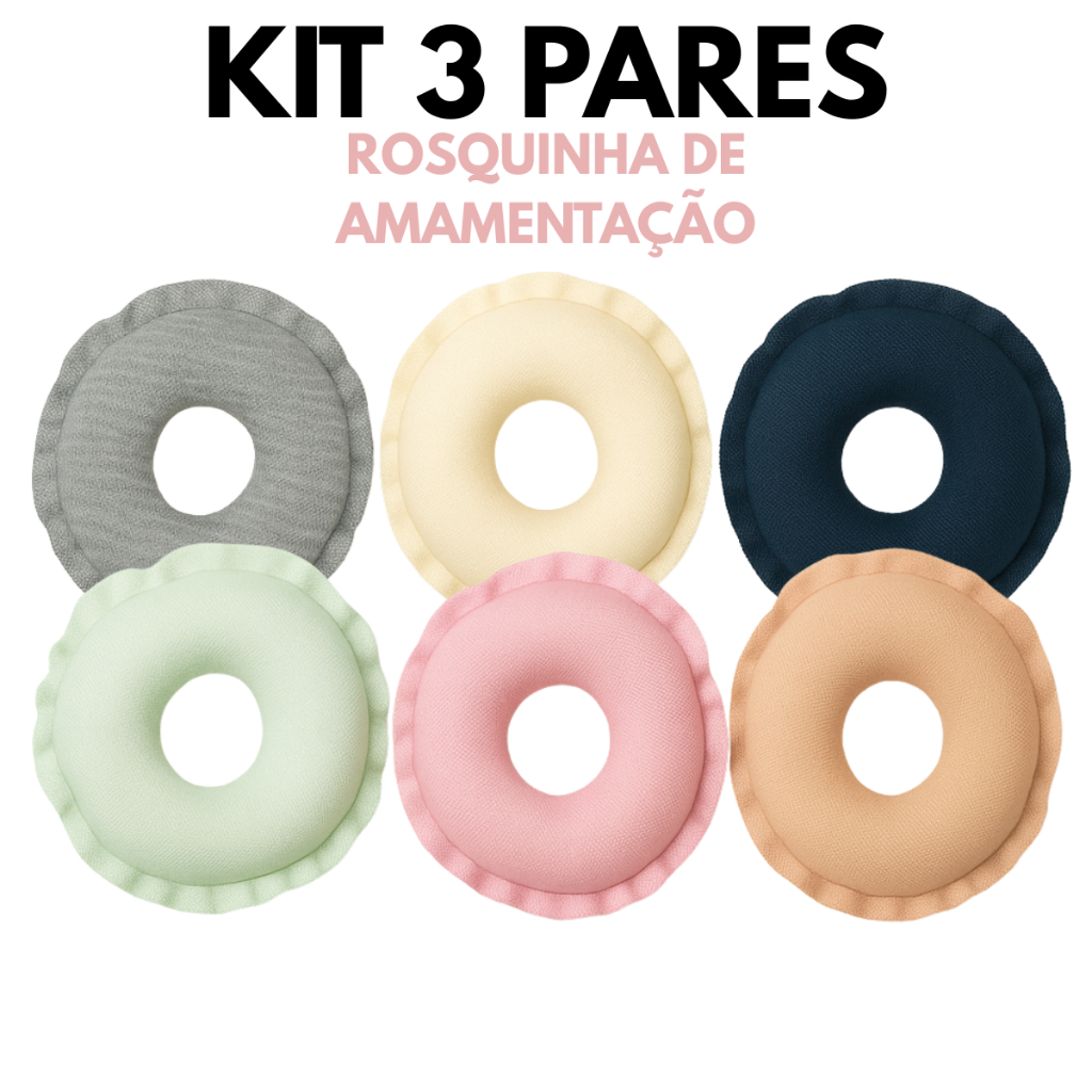 Kit 6 Rosquinhas de Amamentação Protetor 100% Algodão Para Seios Lavável em Oferta na Shopee