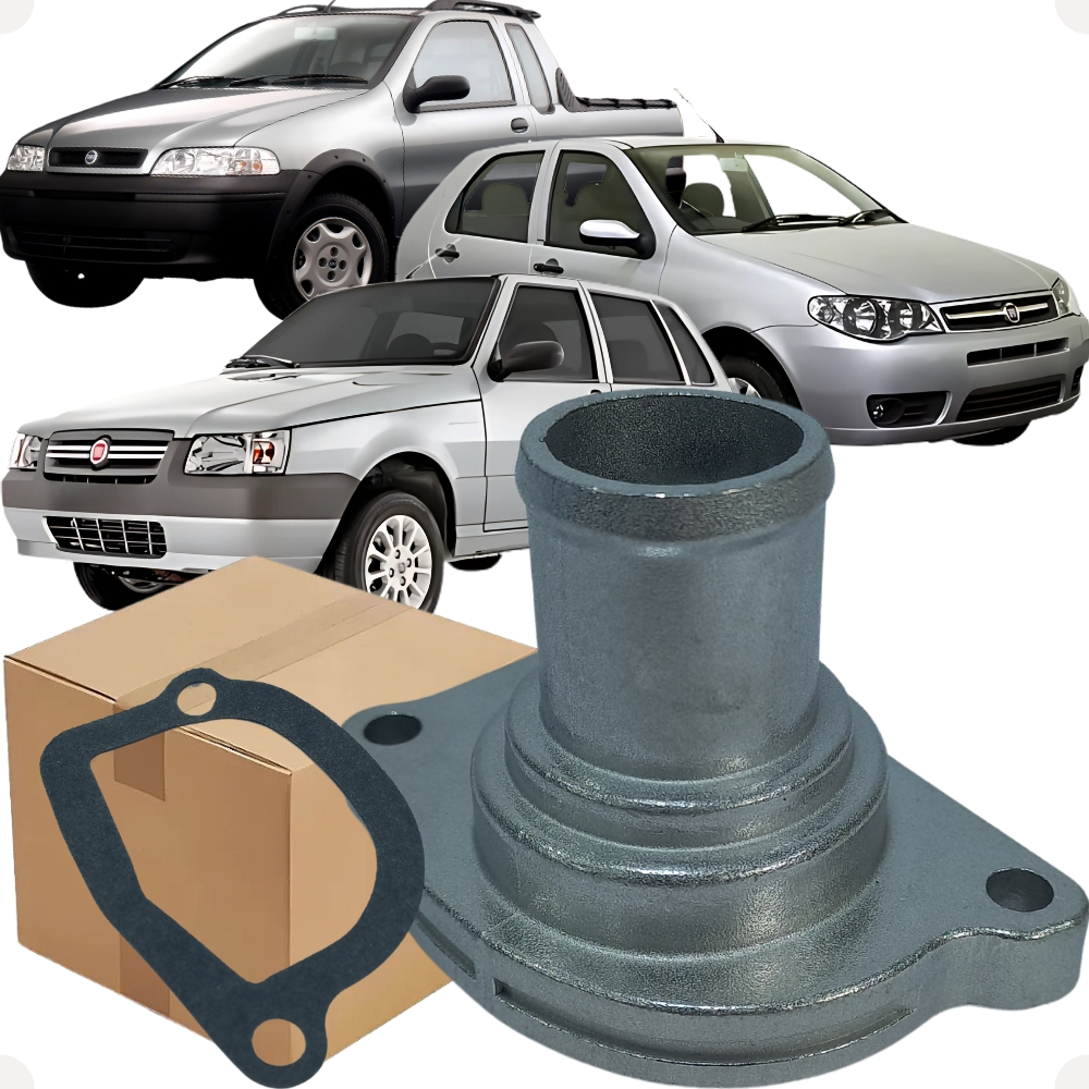 Carcaça de Válvula Termostática s Sensor de Temperatura c/ Junta Fiorino Palio Punto Uno Strada 2001
