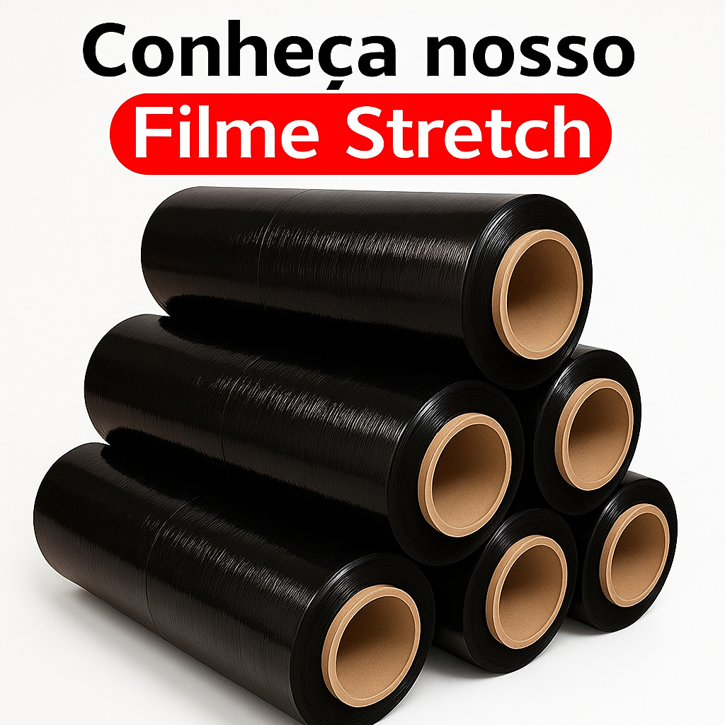 Kit com 2 Rolos Filme Stretch Preto 50cm x 25 micras - contém 400 metros -  Embalar correio em Oferta na Shopee