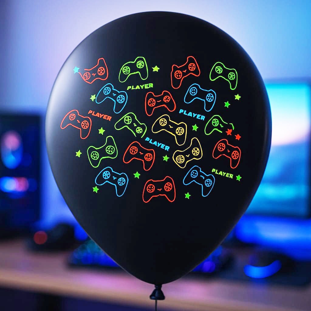 Bexiga Estampada Videogame Play - 11 Polegadas - 25 Unidades