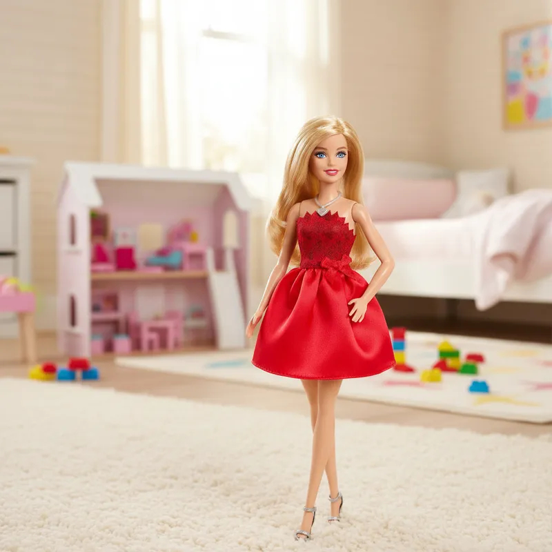 Boneca Barbie Vermelho Rubi 80° Aniversário JGD25