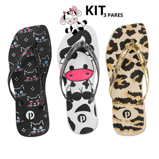 Kit Chinelo Feminino Casual Confortavél