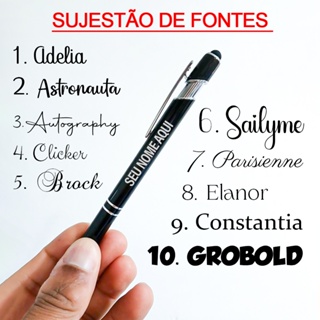Kit 10 Canetas Touch Metal Personalizadas A Laser Sua Marca Assinatura Nome em Oferta na Shopee