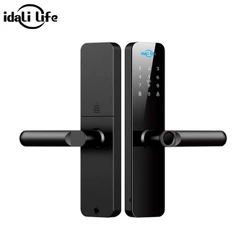 Fechadura Eletrônica Inteligente 6 em 1 IDALI LIFE Biometria, Senha Touch, Senha Temporária, App, Chave e Tag
