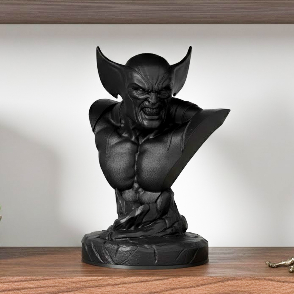 Decoração Escultura Busto Wolwerine. Busto Wolwerine para Decoração estatua geek
