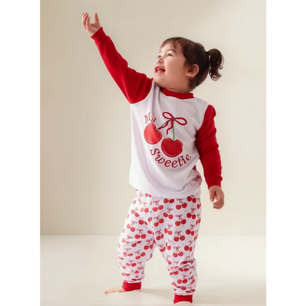 Pijama Infantil Menina Longo Conjunto Estampado Camiseta e Calça Algodão Macio Conforto Noite