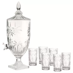 Suqueira ou Jogo 6 Copos Alto Palm Tree 360ml Cristal Ecológico - Wolff