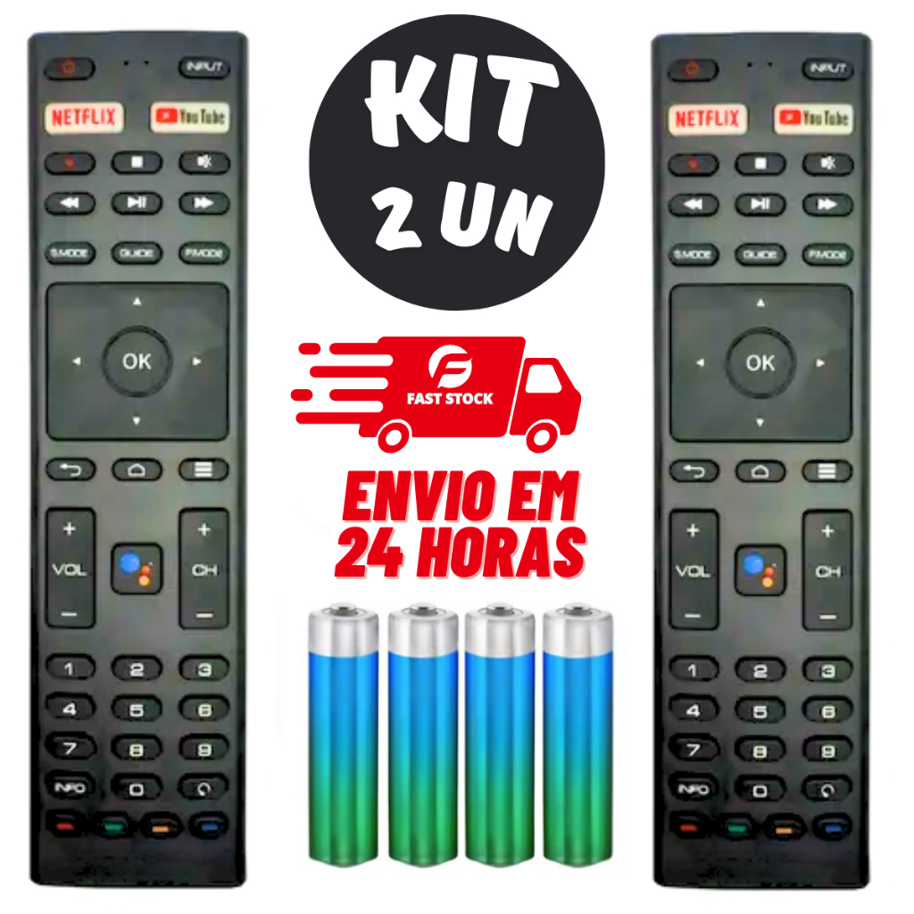 Controle Para JVC Smart Tv Teclas Netflix Youtube