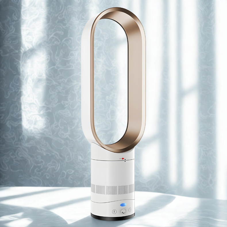 Ventilador Torre Sem Hélice Potente Segurança - Fluxo de Ar Amplificado 15x, Design Moderno e Fácil Limpeza — R$ 378,99 em Shopee, 37% OFF