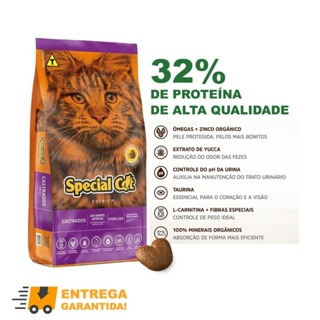 Ração Special Cat Premium Gatos Adultos Castrados 10.1Kg-Envio Rápido em Oferta na Shopee