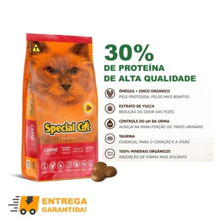 Ração Special Cat Gatos Adultos Premium Sabor Carne 10.1kg-Envio Rápido em Oferta na Shopee