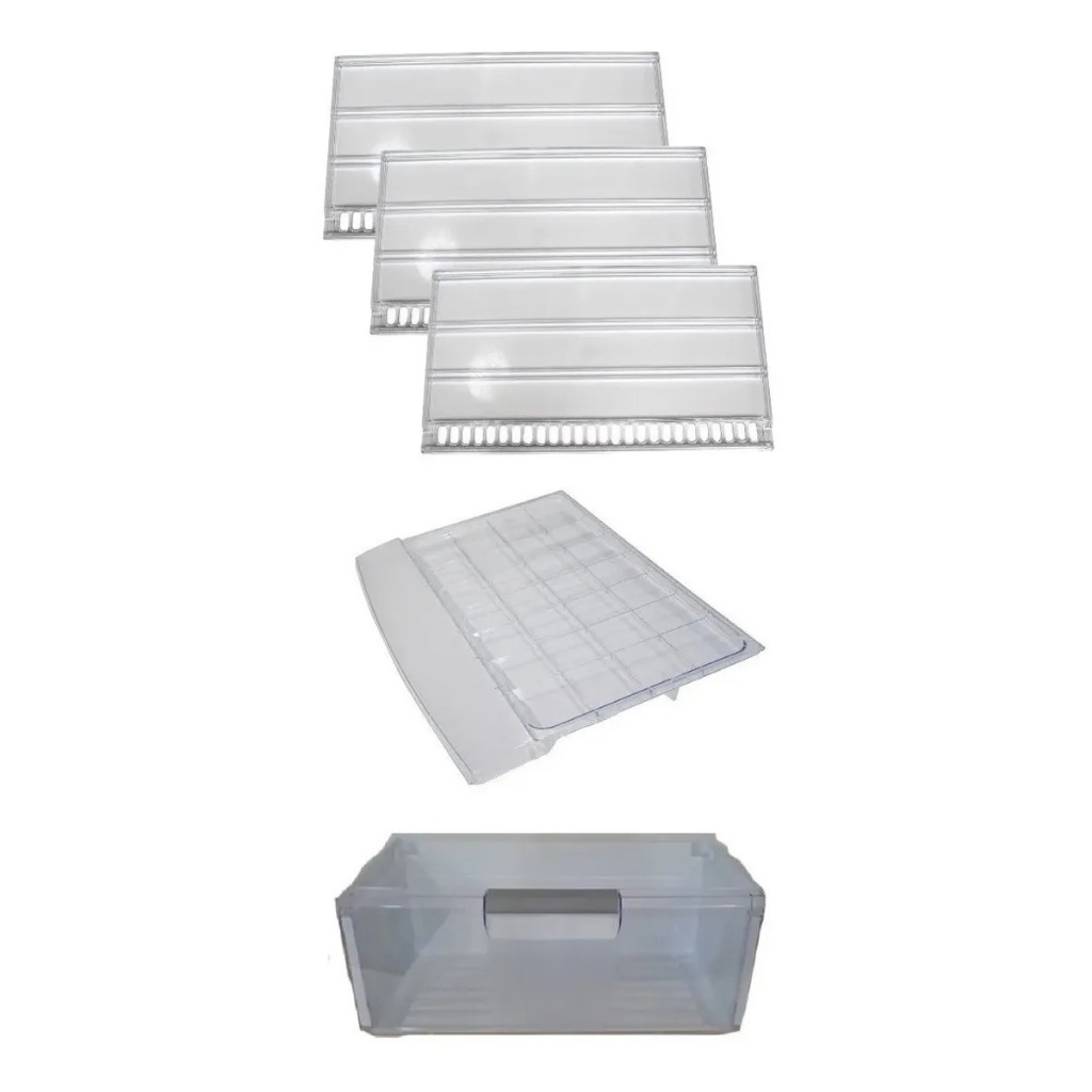 Kit 3 Prateleiras Acrílicas Continental Rdv48 + Gaveta Legume + Tampa em Oferta na Shopee