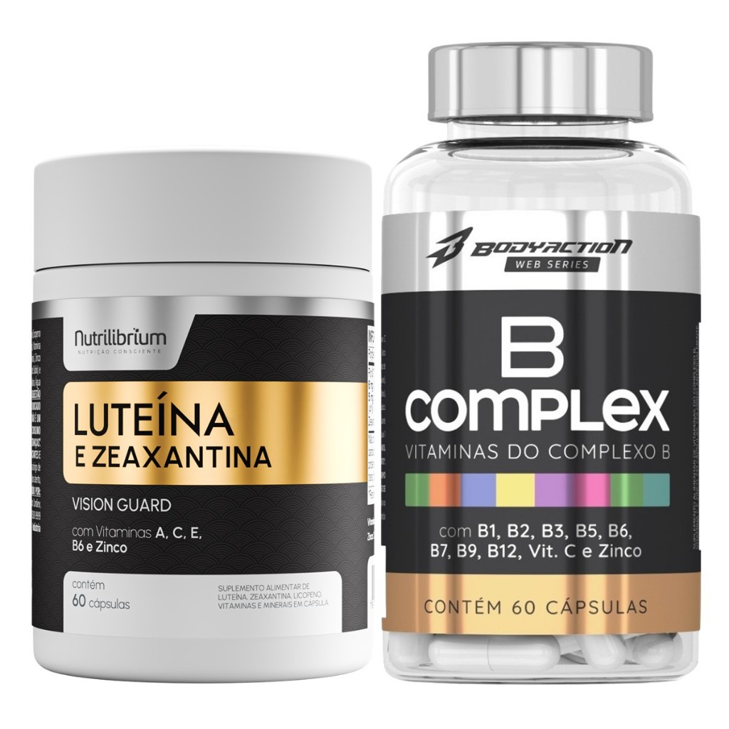 Luteína e Zeaxantina 60 Caps + Vitaminas do Complexo B 60 Caps