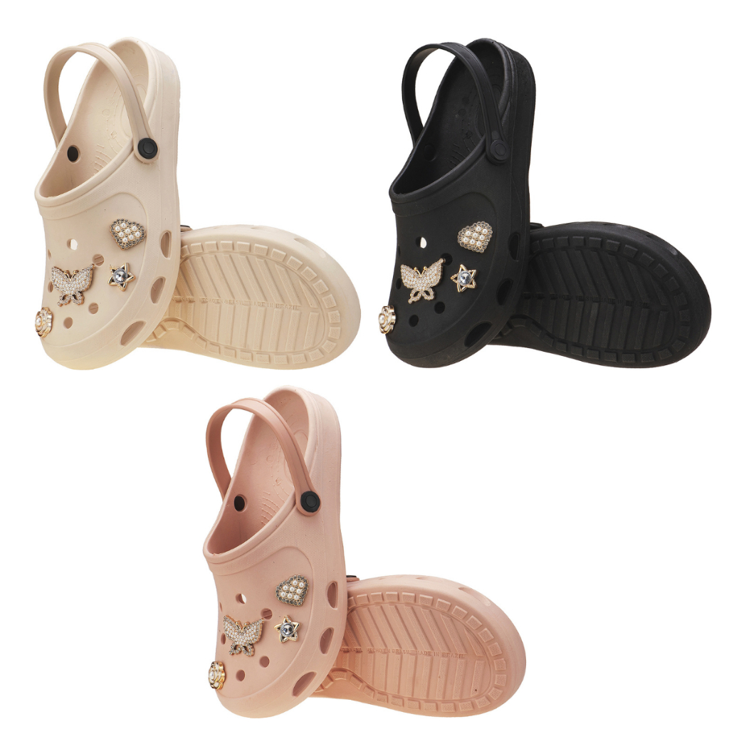 Sandália Babuche Feminina com Pingentes 35 ao 40 Kidstep em Oferta na Shopee