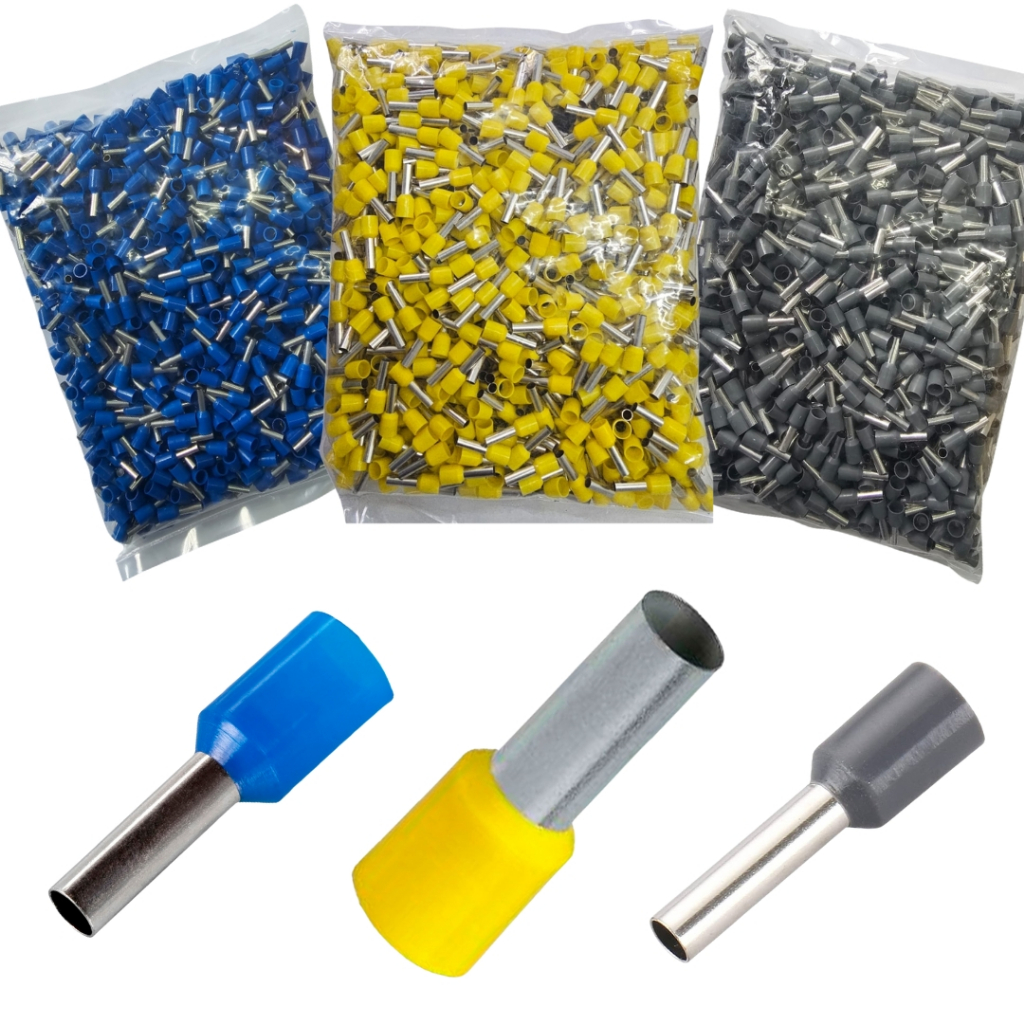 600X Terminal Tubular Ilhos 2,5mm / 4mm / 6mm (200 de Cada) em Oferta na Shopee