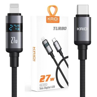 Cabo Turbo KAIDI com Medidor Digital – USB Tipo-C ou Lightning para iPhone – Carregamento Rápido  101CL em Oferta na Shopee