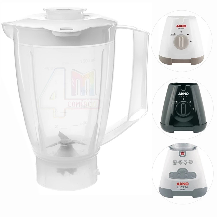 Copo Liquidificador Arno Faciclic, Clic' Pro,Juicer e LN30 / LN31 / LN32 / LN35 / LN45 / LN48 / LN4J