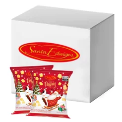 Kit 40 Pacotes Mini Biscoitos Leite Natal 100g - Santa Edwiges