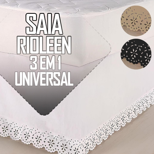 Saia 3 Em 1 Com Regulagem Ajustável Cabeceira Cama Box Colchobox Rioleen Solteiro / Casal / Queen Saia 3 Em 1 Com Regulagem Ajustável Cabeceira Cama Box Colchobox Rioleen Solteiro / Casal / Queen