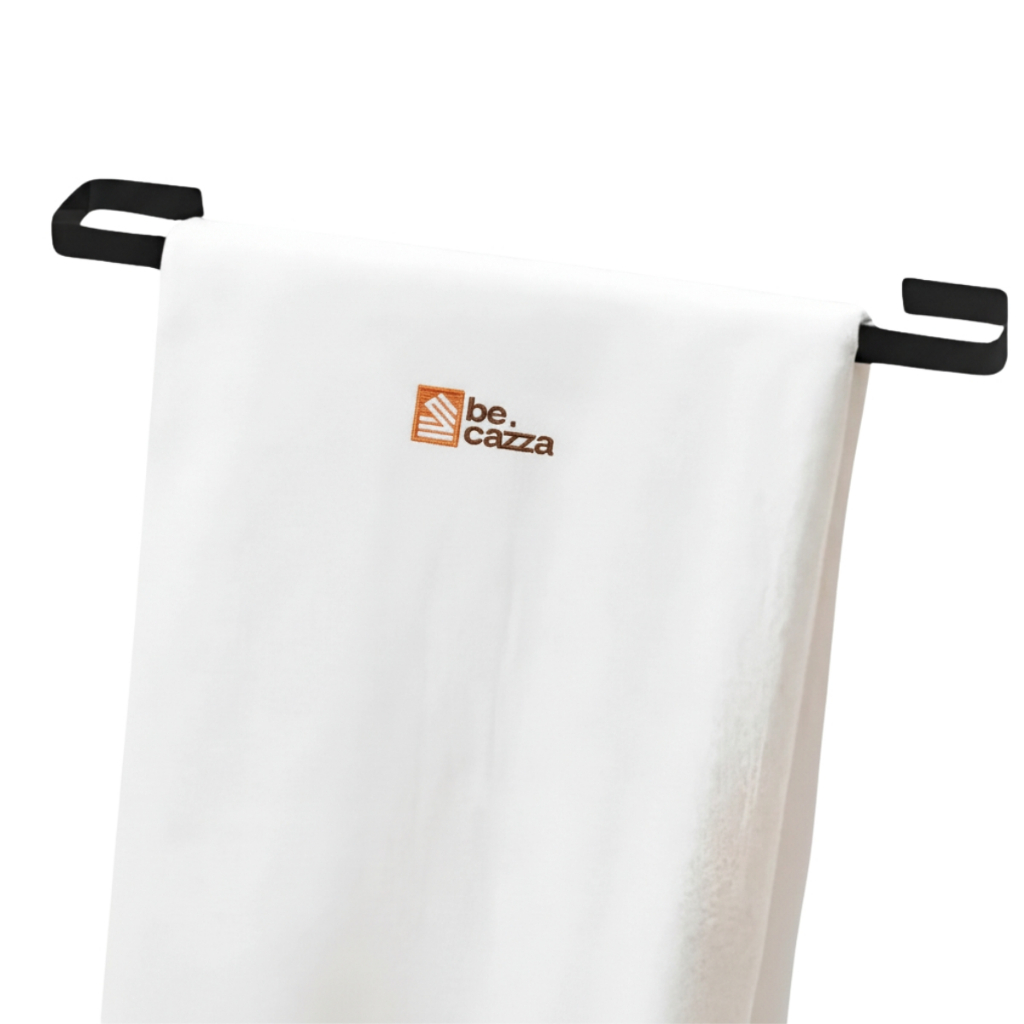 Porta Toalha de Banho Quadrado Preto Fosco Matte Banheiro Lavabo