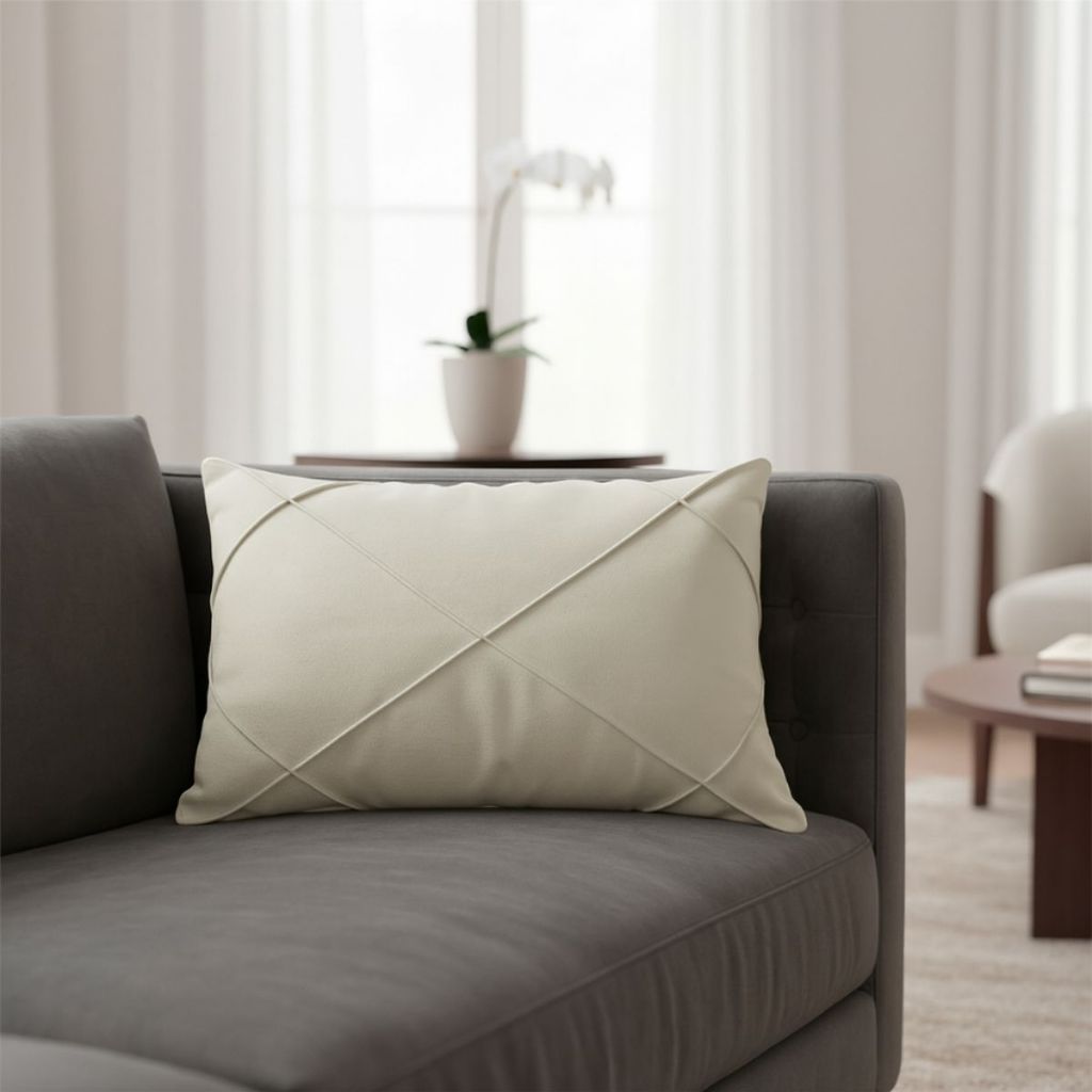 kit com 2 capas almofadas retangular  baguete de suede drapeada 50cm x 30cm