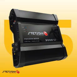 Módulo Stetsom Vulcan 3000 1 Ohms Amplificador Mono Full Range 10Hz ~ 22KHz 3000W RMS em 1 Ohm Entrada RCA 1 Canal 3000W