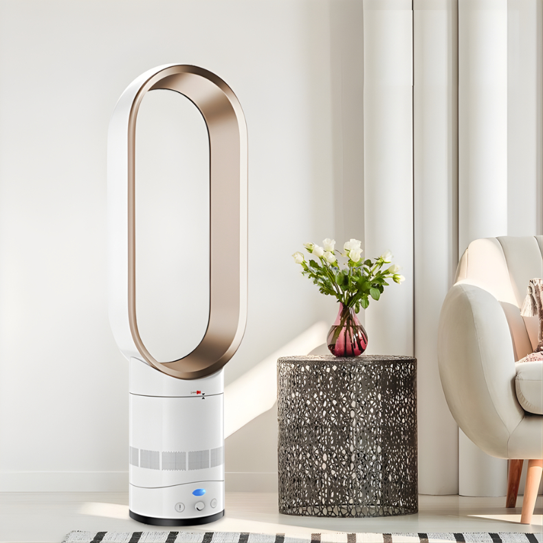 Ventilador de Mesa Sem Hélice Torre - Silencioso, Air Multiplier 15x, Oscilação 90°, Seguro para Bebês e Pet — R$ 378,99 em Shopee, 36% OFF