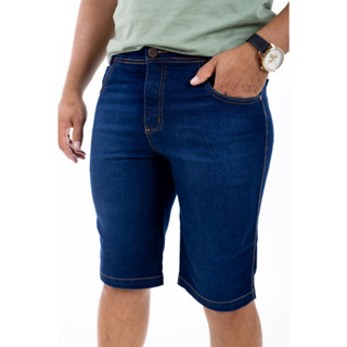 Bermuda Jeans Masculina com Lycra | Conforto, Estilo e Elasticidade | Tamanhos 36 ao 46 em Oferta na Shopee