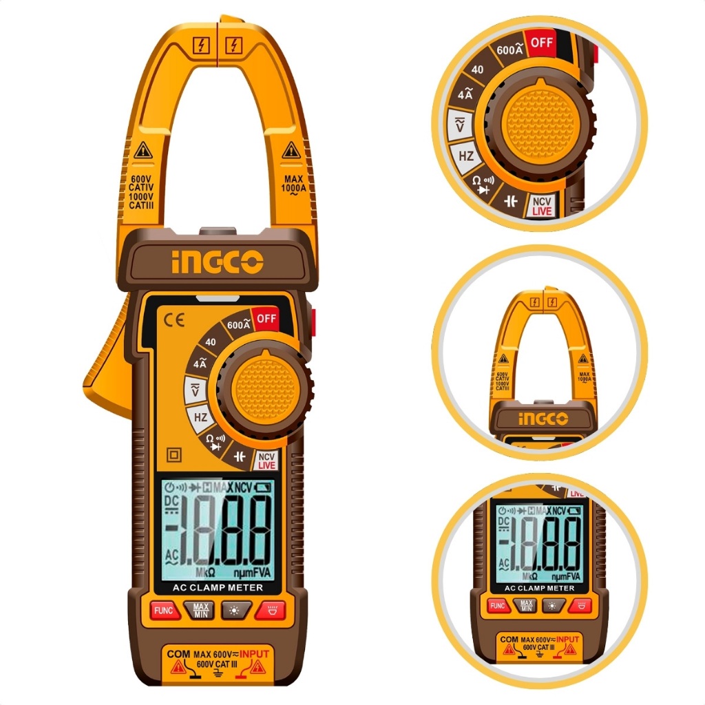 Alicate Amperímetro Digital Profissional Multímetro Capacímetro True Rms Voltímetro Resistência Bip